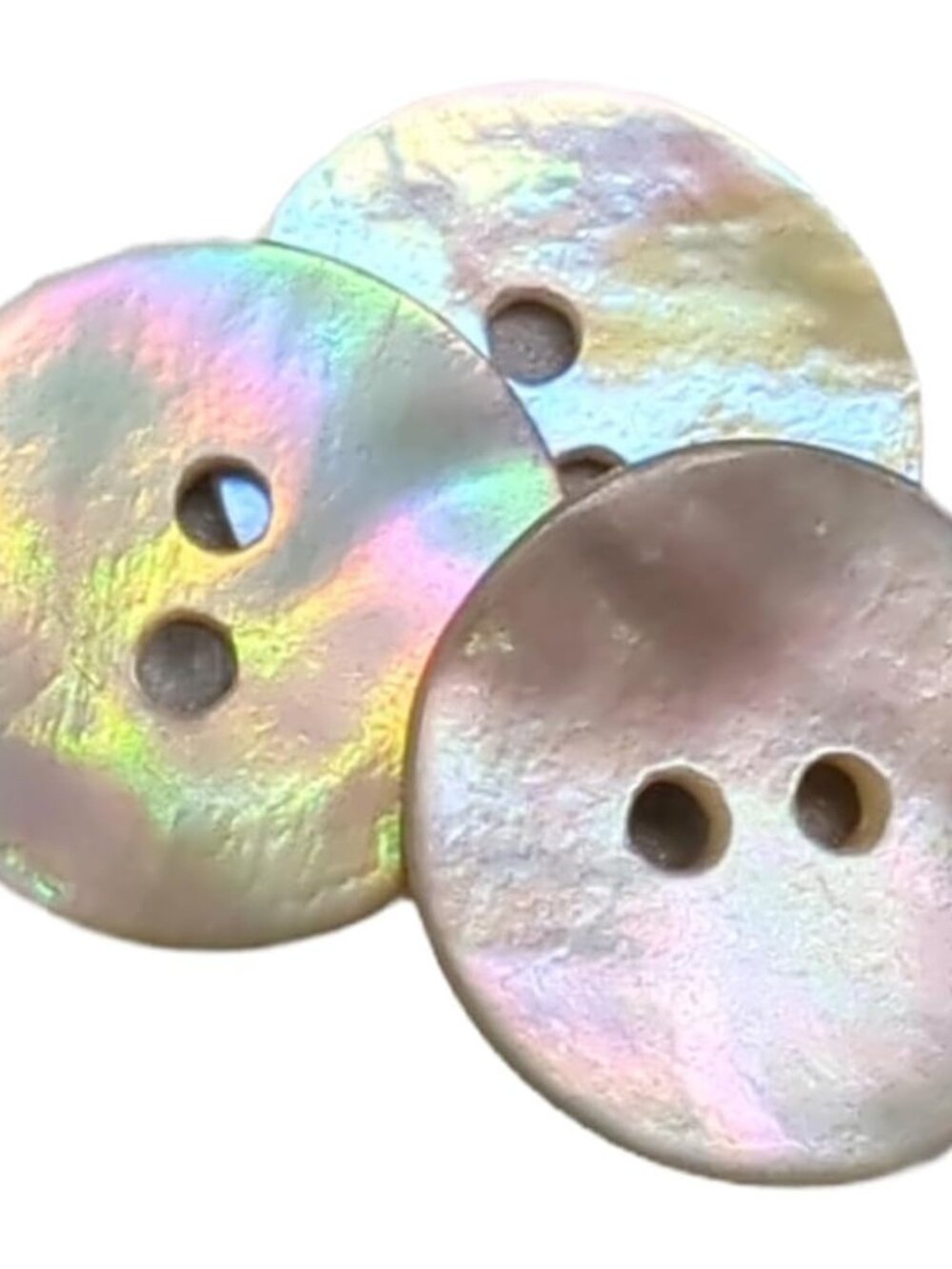 Natural Mother-of-Pearl Shell Buttons - AKOYA - 7 Sizes - Produced in Spain 15 m